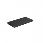 Powerbank de aluminio reciclado con cable rápido de carga 5.000 mAh color negro