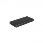 Batería portátil de aluminio con cable de carga rápida 10.000 mAh color negro