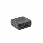 Cargador magnético plegable de ABS 3 en 1 que sirve para soporte color negro