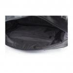 Bolsa deportiva de piel con bolsillo interior de cremallera color negro tercera vista