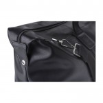 Bolsa deportiva de piel con bolsillo interior de cremallera color negro quinta vista