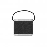 Altavoz portátil de RPET con cargador inalámbrico superrrápido color gris oscuro segunda vista