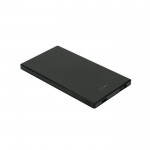 Batería externa delgada y resistente de acero inoxidable 5.000 mAh color negro