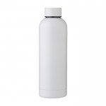 Botella térmica de acero reciclado acabado mate 500ml color blanco primera vista
