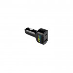 Adaptador para mechero ultrarrápido con dos puertos USB color negro imagen con logo