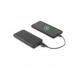 Batería externa ecológica con carga 15W estilo premium 10000 mAh color negro octava vista
