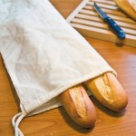 Bolsa de algodón para pan 105 g/m2 color natural tercera vista