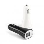 Adaptador de plástico para coche con USB para cargar móviles varios colores