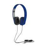 Auriculares plegables para publicidad color azul real