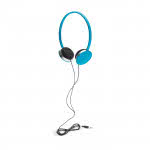 Auriculares finos a color para publicidad color azul claro