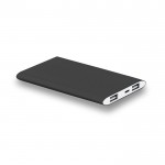 Powerbank portátil de aluminio con linterna LED 7.200 mAh color negro