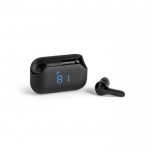 Auriculares con caja con LED color negro