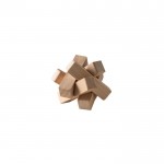 Rompecabezas natural de bambú con forma de estrella para montar color natural