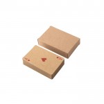 Baraja de 54 cartas clásicas de papel kraft con certificado FSC™ color negro cuarta vista