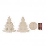 Árbol de Navidad en madera natural FSC™ plegable y para colorear color natural primera vista