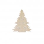Árbol de Navidad en madera natural FSC™ plegable y para colorear color natural tercera vista
