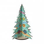 Árbol de Navidad en madera natural FSC™ plegable y para colorear color natural sexta vista