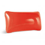 Almohada hinchable barata con logo color rojo