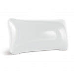 Almohada hinchable barata con logo color blanco