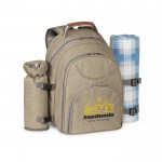 Mochila de picnic de alta densidad color caqui con logo