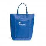 Bolsa plegable de poliéster que sirve de nevera con cremallera color azul real