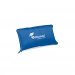 Bolsa plegable de poliéster que sirve de nevera con cremallera color azul real imagen con logo 4