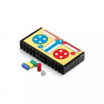 Juego parchís de viaje personalizado color negro con impresión