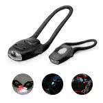 2 luces LED para bicicleta con logo color negro vista colores