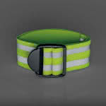 Pulsera reflectante ajustable color amarillo con impresión