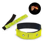 Pulseras reflectantes con LED color amarillo vista colores