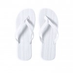 Chanclas de dos colores y suela gruesa de EVA Summer Camp color blanco primera vista