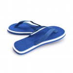 Chanclas de dos colores y suela gruesa de EVA Summer Camp color azul segunda vista