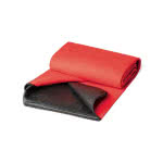 Manta plegable de merchandising color rojo impreso