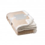 Manta en forro polar reversible 225 g/m2 color beige