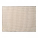 Manta de RPET con tacto súper suave y parche personalizable color beige primera vista