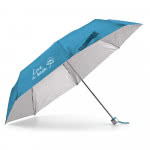 paraguas plegable con logotipo azul cielo