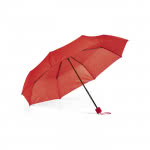 Paraguas publicitario con mango a juego color rojo