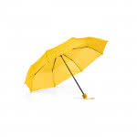 Paraguas publicitario con mango a juego color amarillo