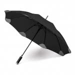Paraguas con logo en poliéster color negro