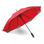 Paraguas con logo en poliéster color rojo