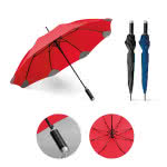 Paraguas con logo en poliéster color rojo vista colores