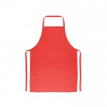 Delantal de sarga de algodón ideal para cocinar 180 g/m2 color rojo primera vista