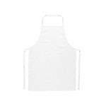Delantal de sarga de algodón ideal para cocinar 180 g/m2 color blanco primera vista
