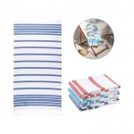 Toalla de playa de algodón y poliéster a rayas con flecos 180 g/m2 varios colores