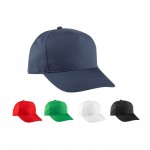Gorra de poliéster reciclado con 5 paneles y cierre adhesivo 210 g/m2 varios colores