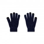 Guantes de poliéster reciclado rPET con puntas táctiles de móvil color azul marino segunda vista