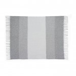 Manta en poliéster reciclado con tacto suave tipo mohair 300 g/m² color gris primera vista