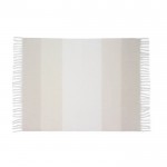Manta en poliéster reciclado con tacto suave tipo mohair 300 g/m² color beige segunda vista