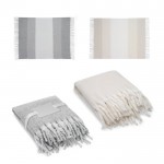 Manta en poliéster reciclado con tacto suave tipo mohair 300 g/m² varios colores