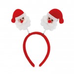 Diadema con dos Santa Claus color rojo
